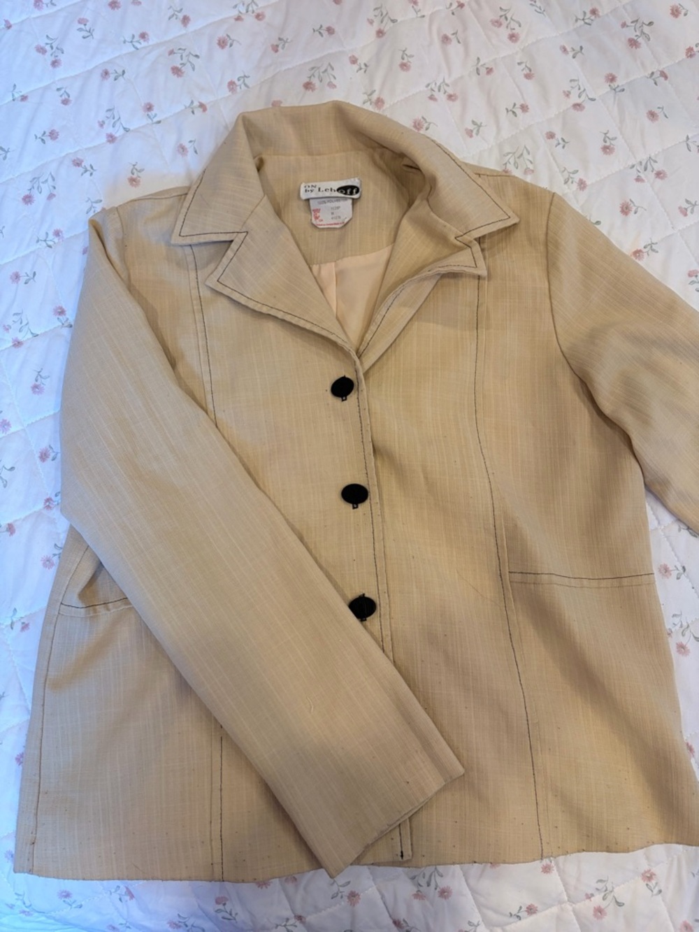 Classic Beige Women's Blazer Jacket - Vintage